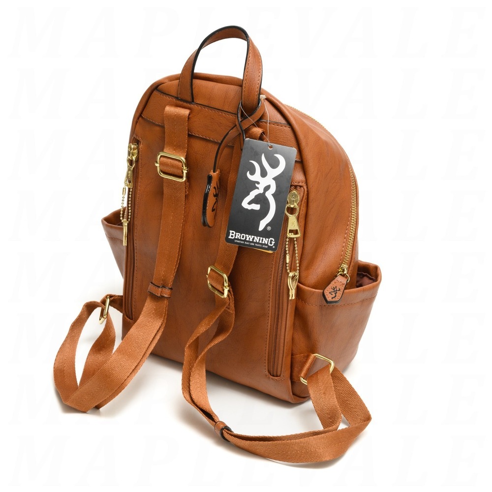 Browning Harper Concealed Carry Backpack Purse CCW Gun Handbag Brown Leather NWT - Picture 2 of 3